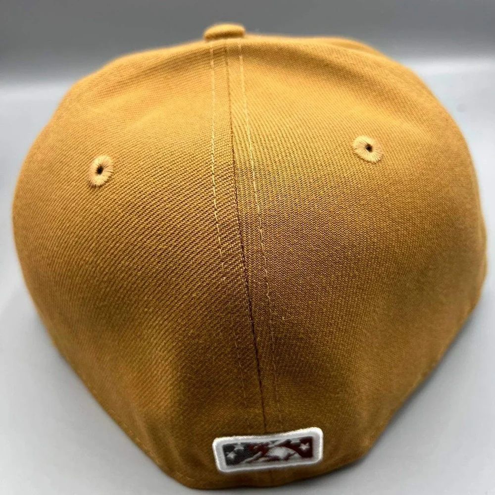 Buffalo Bisons Hat Men 7 5/8 Brown‎ Gray 59Fifty New Era MiLB Fitted Cap